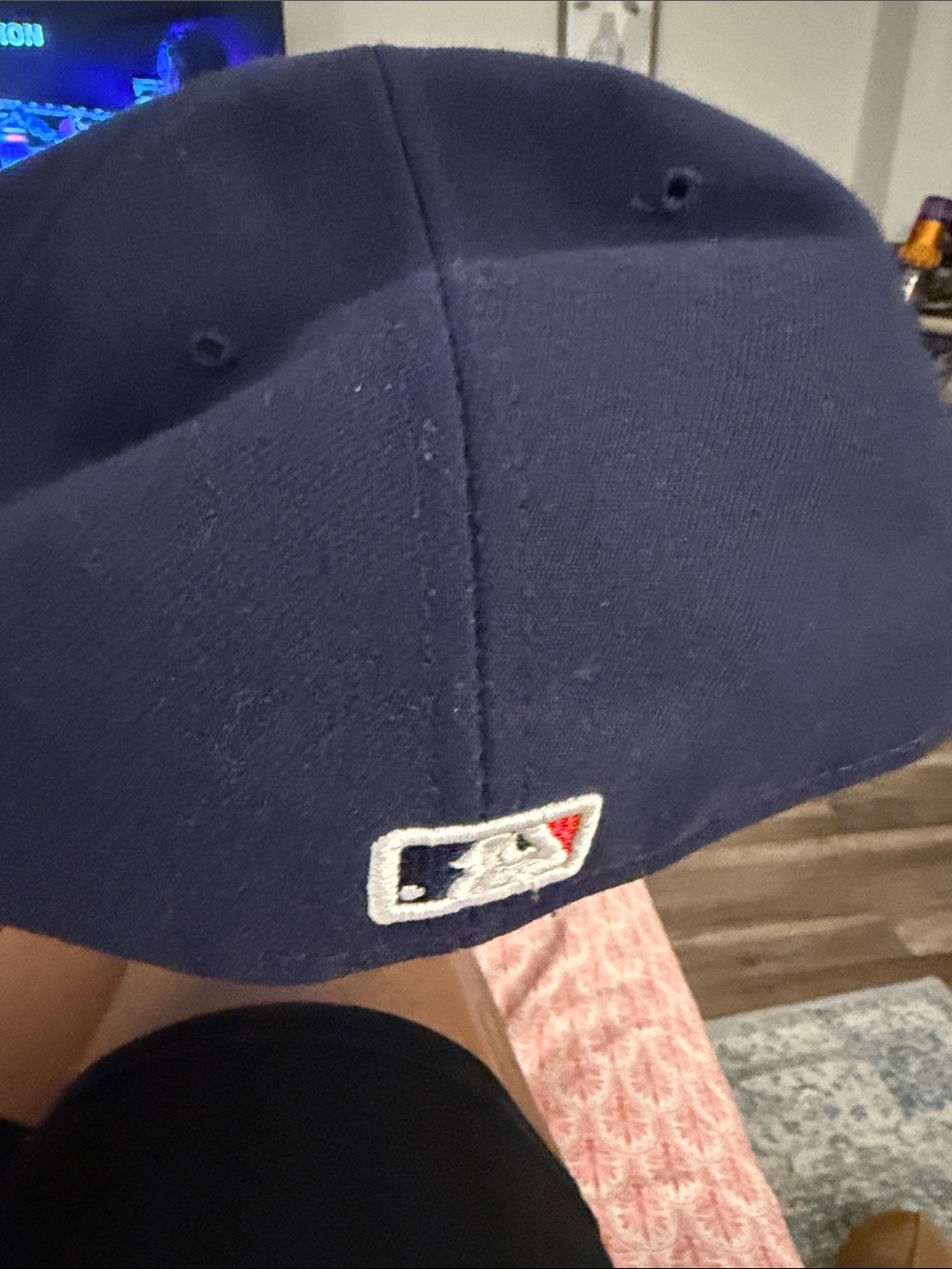 New Era Toronto Blue Jays Navy Baseball Cap with Red Script Logo - Picture 4 of 5